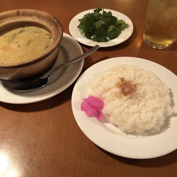 「グリーンカレー」@万歳食堂の写真