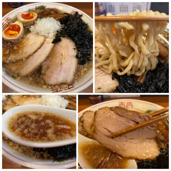 「【限定15食】背脂煮干しラーメン850円＋味玉150円」@自家製手もみ麺 鈴ノ木の写真