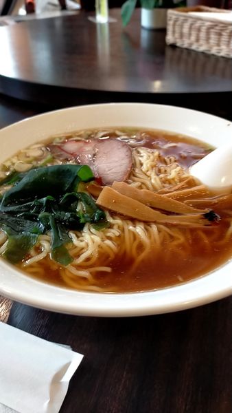 「ラーメン　餃子　チンゲン菜、椎茸、筍炒め」@中華 成喜の写真
