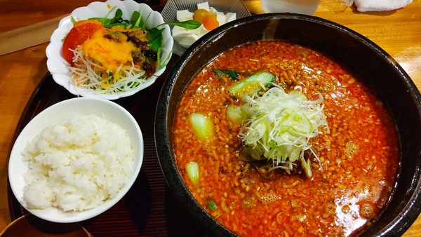 「担々麺セット1188円（特製担々麺）」@中国家庭料理 菜工房の写真
