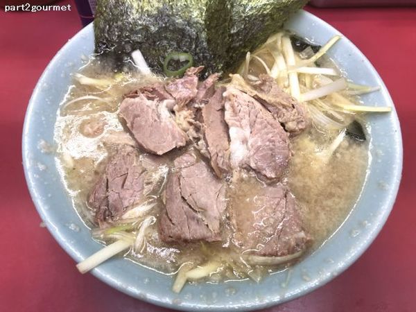 「ネギチャーシュメン太麺 (840円)」@ラーメンショップ 牛久結束店の写真