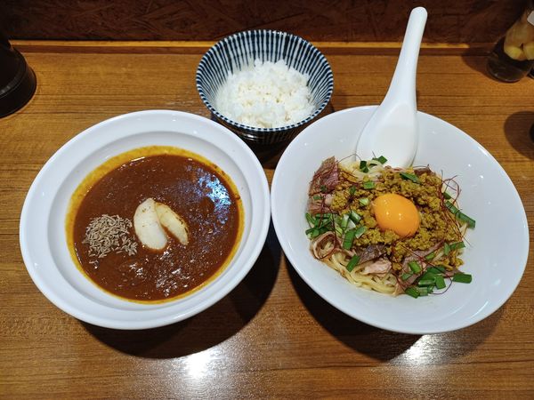 「スパイシー牛タンキーマつけめん」@寿製麺よしかわ 川越店の写真