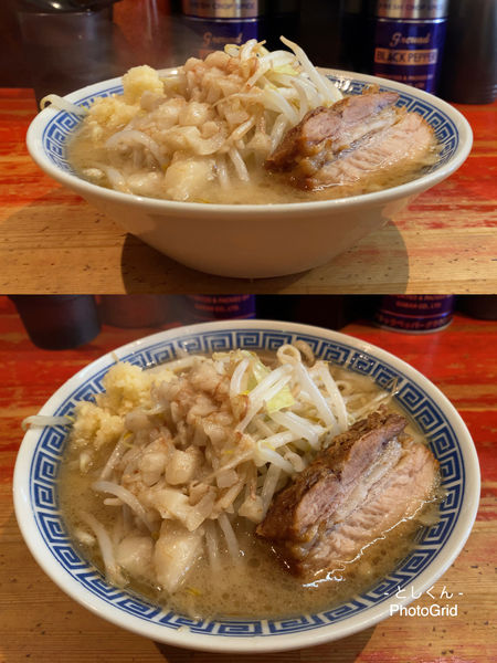 「プチラーメン（ニンニク、アブラ）」@ラーメン二郎 会津若松駅前店の写真