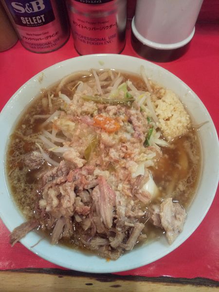 「小ラーメン750円チーズ100円(麺少なめ・ヤサイ少なめ)」@ラーメン二郎 府中店の写真