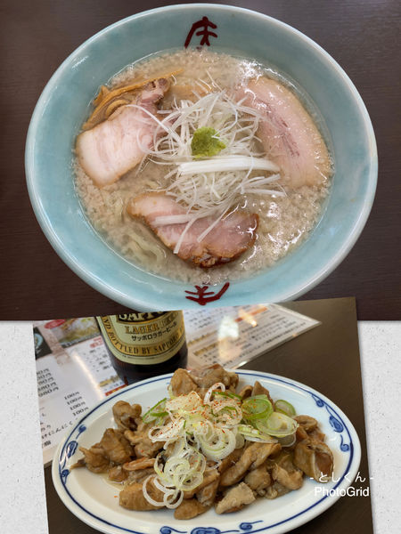 「山葵塩ラーメン＋背脂」@あじ庵食堂の写真