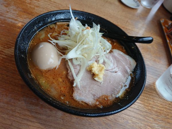 「味玉入り津軽辛味噌ラーメン 1000円」@Noodle shop Yanの写真