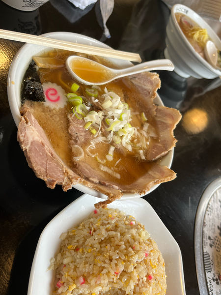 「チャーシューメン　チャーハン」@青竹手打ちらーめん 弐現の写真