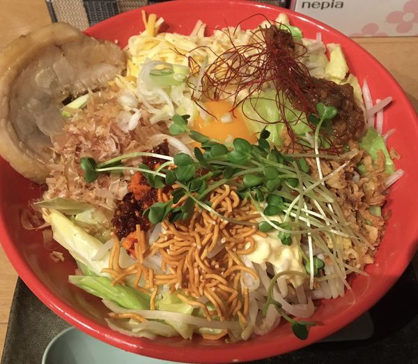 「まぜそば大盛り」@まぜそば専門店 泣きむし王子の写真