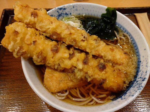 「朝そば（270円）＋ちくわ天（120円）」@しぶそば 大井町店の写真