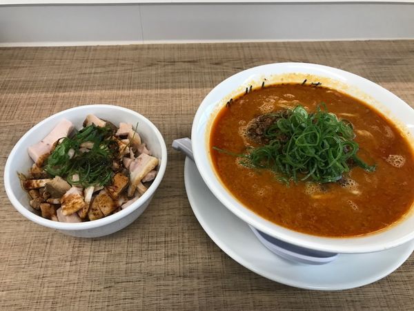 「担々麺＋叉焼ご飯」@麺庵ちとせの写真