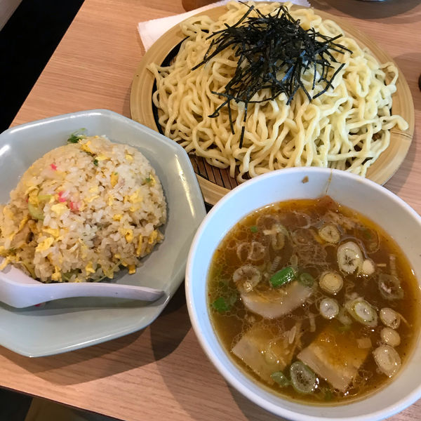 「つけ麺、半チャーハンセット」@昌平ラーメンの写真