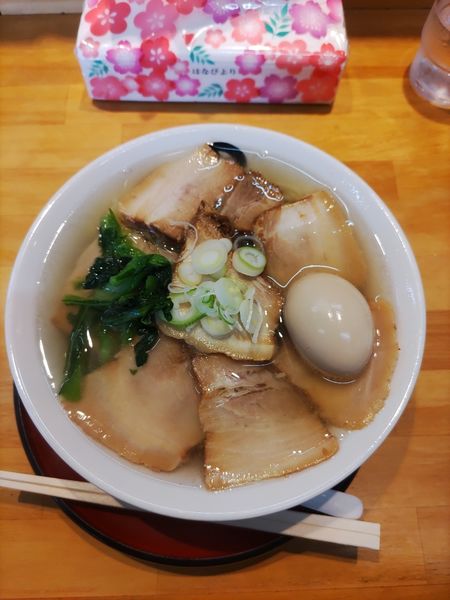 「金の肉そば+煮玉子  ﾒﾝﾏ抜き」@伊藤商店 足利店の写真