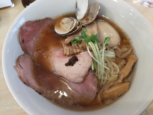 「特製蛤そば醤油　1,150円」@麺屋壱心の写真