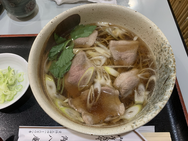 「(温)鴨南ばんそば(950円)」@角八庵の写真