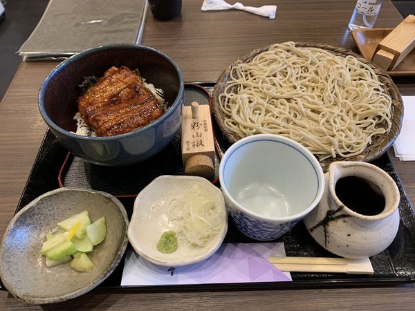 「うな丼セット（1580円）」@戸定そば 幸の写真