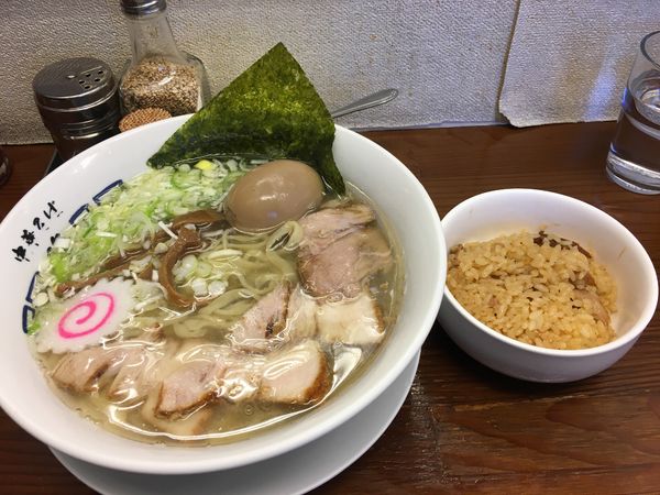 「中華そば+味玉+肉めし(ランチサービス)」@中華そば 馥の写真