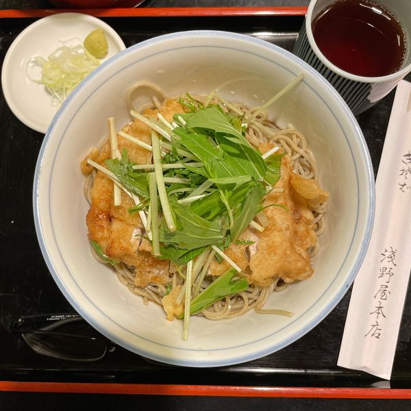 「とんぷらそば（冷）」@浅野屋 本店の写真