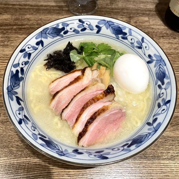 「【夜限定】鴨荒焚き潮SOBA DX ビール＋鴨皿」@㐂りん食堂の写真