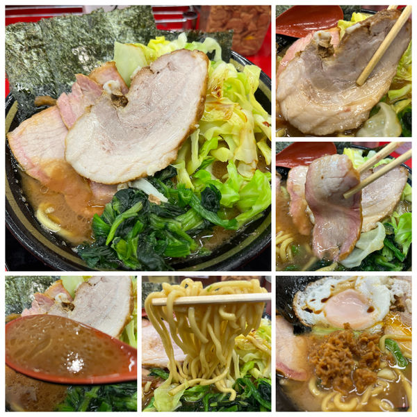 「チャーシューメン850円豚バラ50円キャベツ90円目玉焼き」@IEKEI_TOKYO 王道家直系の写真