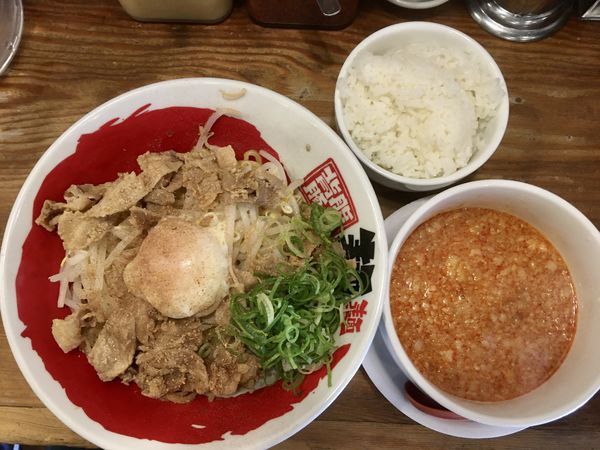「シビ辛肉つけ麺+ライス」@麺や天鳳 方南町店の写真