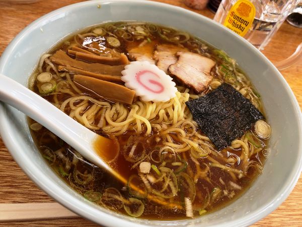 「中華そば（並210g）＋チャーシュー丼」@中華そば 温故知新の写真