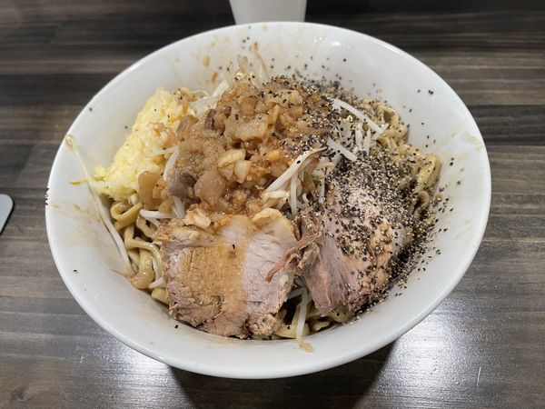 「汁なし　ニンニク　カラメ」@夢を語れ 千葉の写真