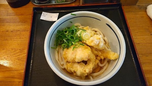 「とり天ぶっかけ（冷）」@おにやんま 中目黒店の写真