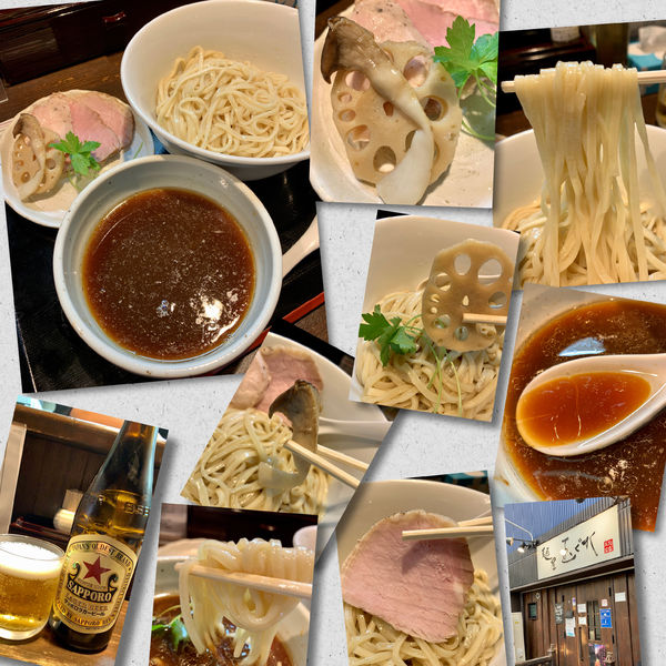 「【限定】あいち鴨油の醤油つけ麺1000円＋🍺」@麺屋 玉ぐすくの写真