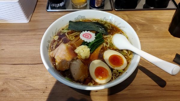 「生姜醤油+味玉」@Ginger Village 村岡屋の写真