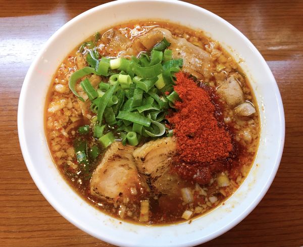 「辛口炙り肉ソバ　醤油」@辛口炙り肉ソバ ひるドラ 鶴橋店の写真