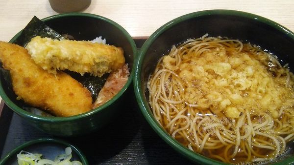 「ミニのり弁セット 600円」@ゆで太郎 船橋南口店の写真