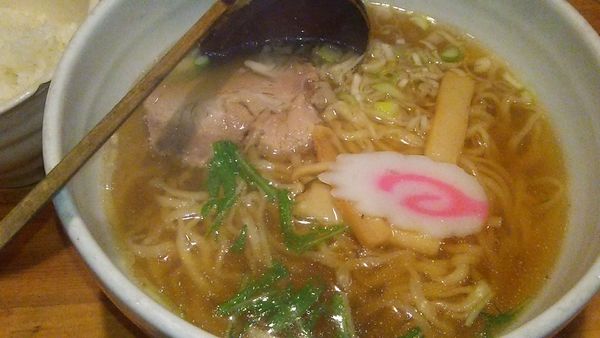 「和特製醤油ラーメン 700円＋半ライス 100円」@会津ラーメン 和の写真