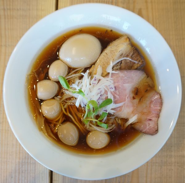 「kiri_Soba 醤油＋味玉＋うずらの味玉」@The Noodles & Saloon Kiriyaの写真