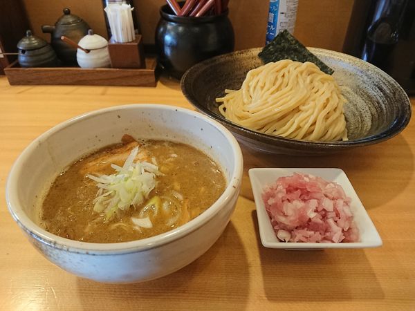 「つけ麺(中盛)＋玉ねぎ」@つけ麺 大武の写真