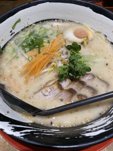 「酒かすラーメン（醤油）¥880」@麺匠はなみち 十三店の写真