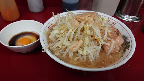 「小ラーメン アブラ カラメ ニンニク少し すき焼たまご」@ラーメン二郎 相模大野店の写真