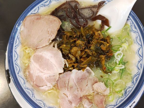 「辛子高菜ラーメン」@博多ラーメン しばらく 西新店の写真