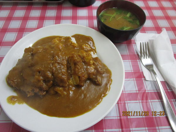 「カツカレーライス 850円」@キッチンラッキーの写真