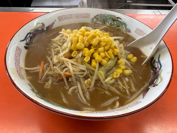 「みそラーメン　500円　大盛り150円」@萬来軒の写真