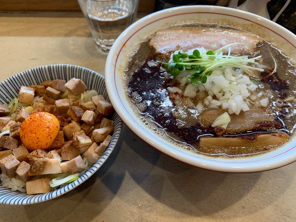 「濃厚辛煮干しそば」@麺処 浮き雲の写真