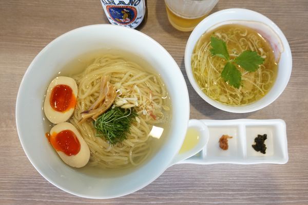「特製蜆昆布水つけ麺(塩)＋味玉＋店主気まぐれビール」@中華そば 和渦 TOKYOの写真