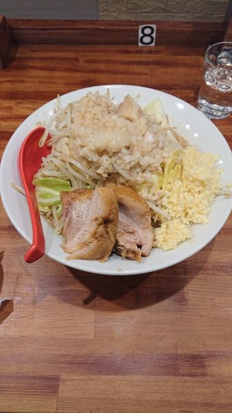 「令3・12・1豚ラーメン(850円)野菜ニンニクマシマシ、脂マシ」@東京ぶたくらぶの写真