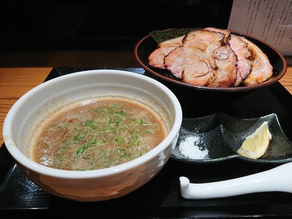 「チャーシューつけ蕎麦＋ネギ」@中華蕎麦 ひら井の写真