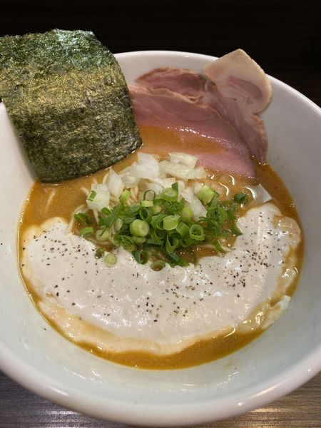 「【限定】あん肝と白子のラーメン　９００円」@麺屋 煮干と鶏 ひんなの写真