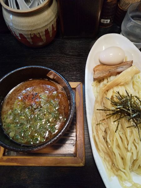 「つけそば（味玉付き）」@豚そば ぎんや 黒川本店の写真