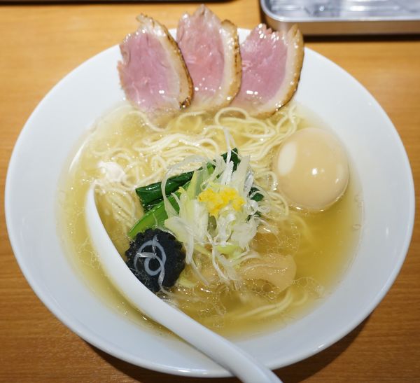 「鴨塩味玉」@麺屋 上々の写真