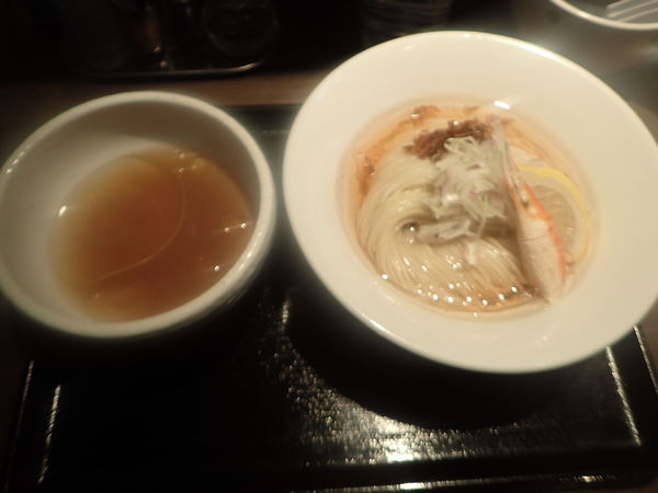 「(12/2定休日限定)蟹出汁の細つけ麺(塩)(1200円)」@鴨出汁中華蕎麦 麺屋yoshikiの写真