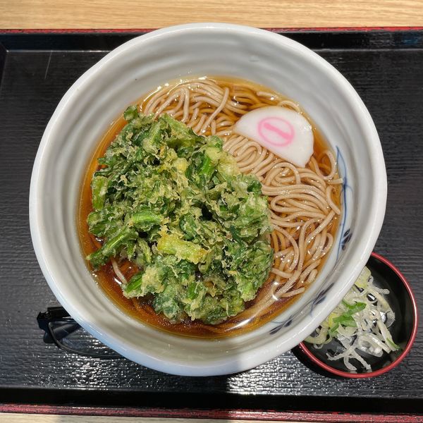 「春菊天そば」@そばいち 神田店の写真