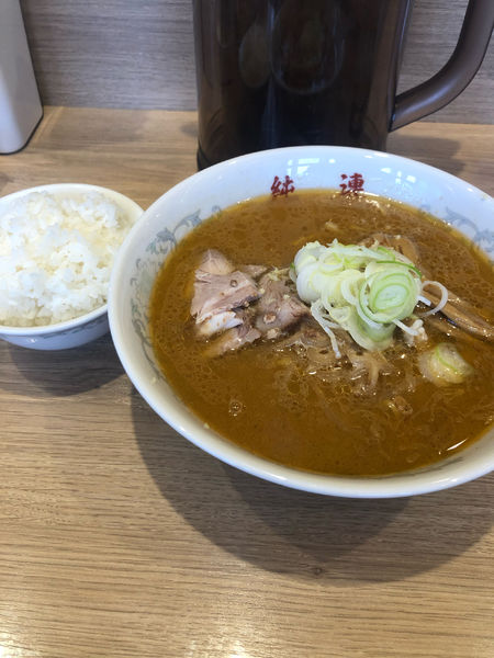 「味噌ラーメン+ライス　850円、120円」@さっぽろ純連 札幌本店の写真
