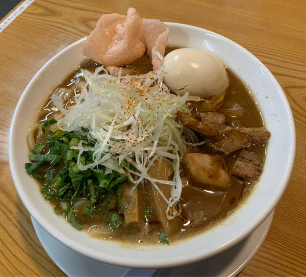 「特辛味噌らーめん+味玉+とり天丼 ￥880+￥100+￥280」@麺や 松辰の写真